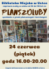 infografika dotycząca spotkania planszolubów, które odbędzie się 24 czerwca w godz. 16.00-20.00