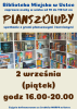 infografika dotycząca spotkania planszolubów, które odbędzie się 2 września w godz. 16.00-20.00