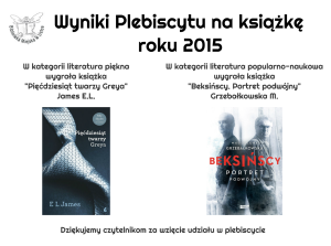 Plakat odnośnie Plebiscytu na książkę roku 2015