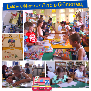 Zdjęcie dzieci podczas głośnego czytania i zadania plastycznego