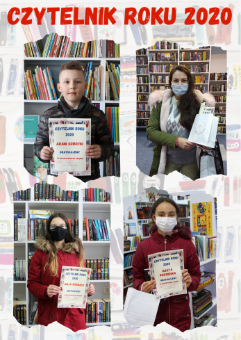 kolaż zdjęć Czytelnika Roku 2020