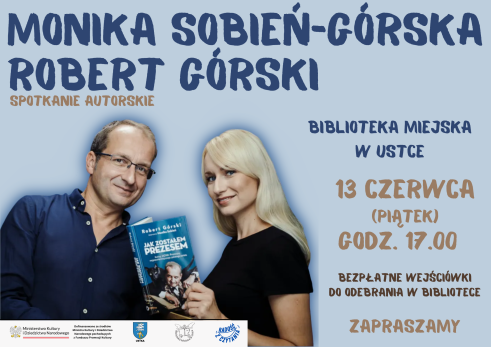 plakat dotyczacy spotkania autorskiego z Panstwem Gorskim, 13 czerwca o godz. 17.00
