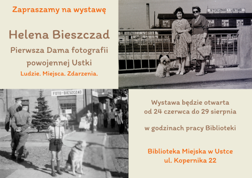 infografika odnosnie wystawy fotografii Pani Heleny Bieszczad