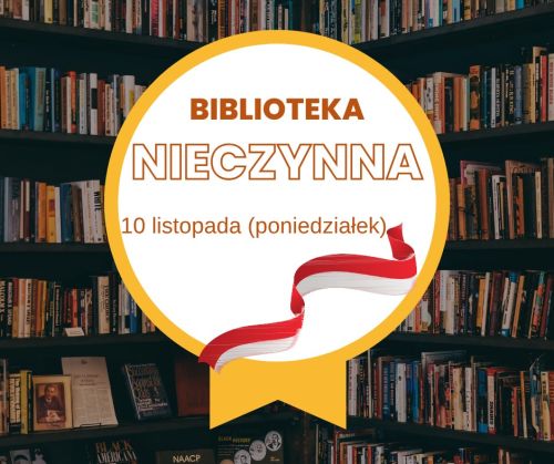 infografika o zamknieciu biblioteki 10 listopada